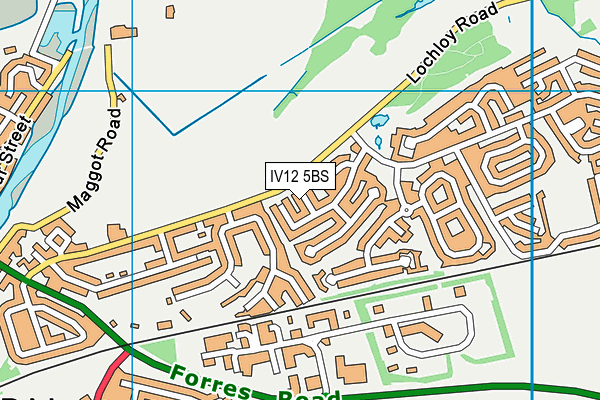 IV12 5BS map - OS VectorMap District (Ordnance Survey)