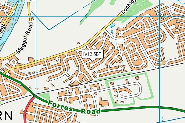 IV12 5BT map - OS VectorMap District (Ordnance Survey)