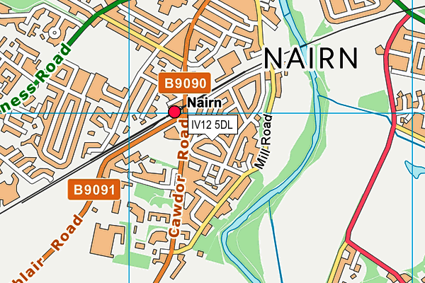 IV12 5DL map - OS VectorMap District (Ordnance Survey)