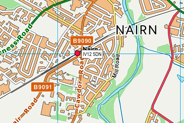 IV12 5DN map - OS VectorMap District (Ordnance Survey)