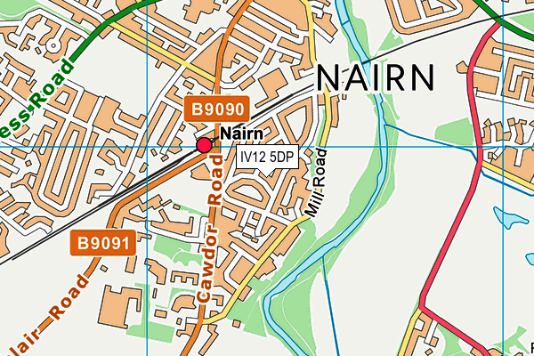 IV12 5DP map - OS VectorMap District (Ordnance Survey)