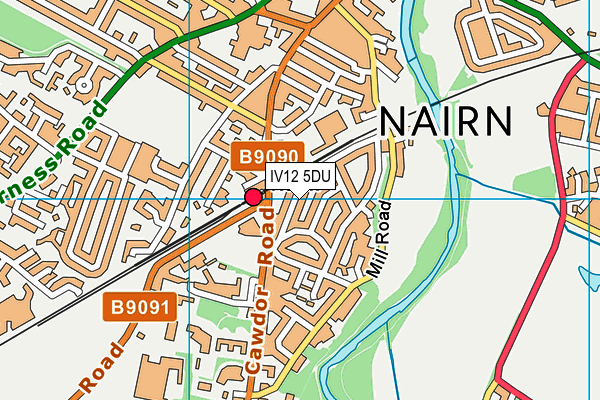 IV12 5DU map - OS VectorMap District (Ordnance Survey)