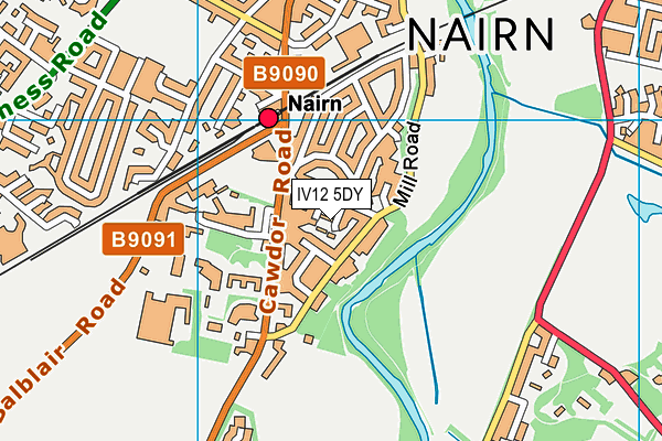 IV12 5DY map - OS VectorMap District (Ordnance Survey)