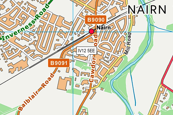 IV12 5EE map - OS VectorMap District (Ordnance Survey)