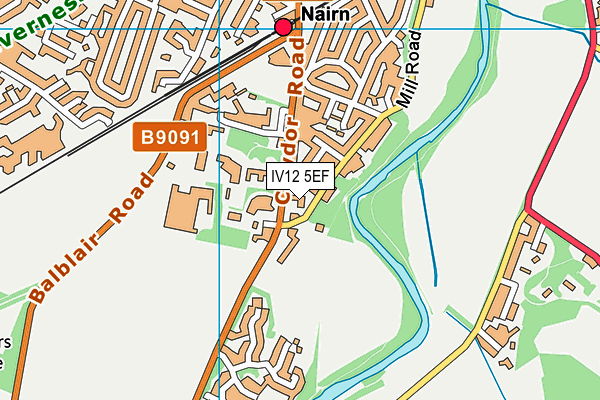 IV12 5EF map - OS VectorMap District (Ordnance Survey)