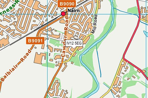 IV12 5EG map - OS VectorMap District (Ordnance Survey)