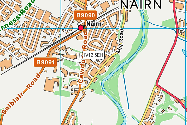 IV12 5EH map - OS VectorMap District (Ordnance Survey)