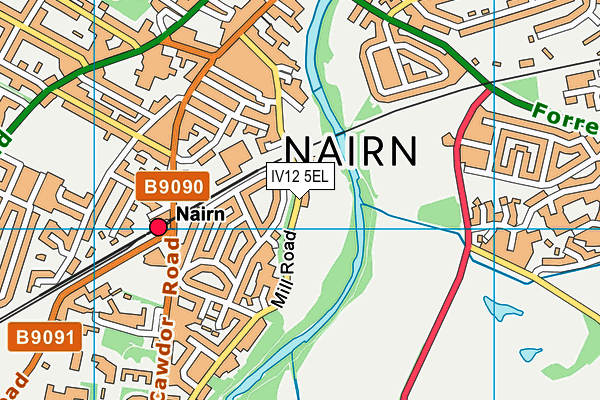 IV12 5EL map - OS VectorMap District (Ordnance Survey)