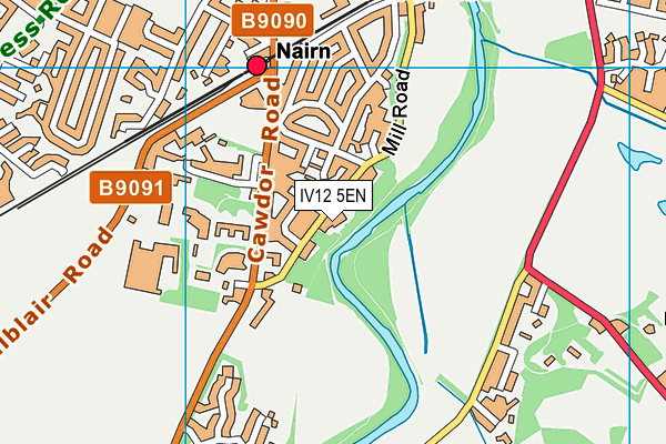 IV12 5EN map - OS VectorMap District (Ordnance Survey)