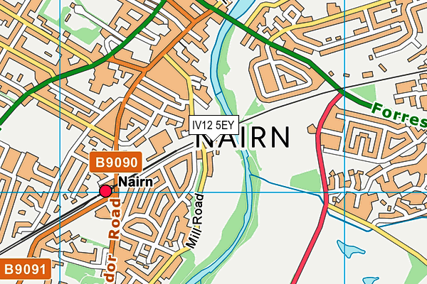 IV12 5EY map - OS VectorMap District (Ordnance Survey)