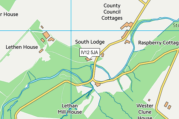 IV12 5JA map - OS VectorMap District (Ordnance Survey)