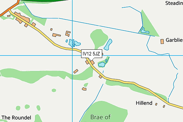 IV12 5JZ map - OS VectorMap District (Ordnance Survey)