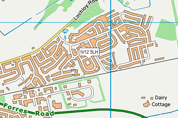 IV12 5LH map - OS VectorMap District (Ordnance Survey)