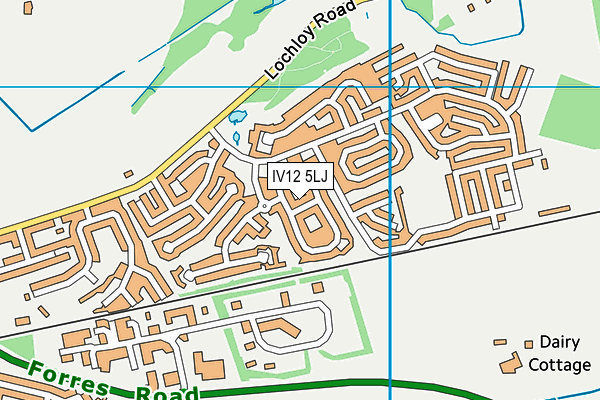 IV12 5LJ map - OS VectorMap District (Ordnance Survey)