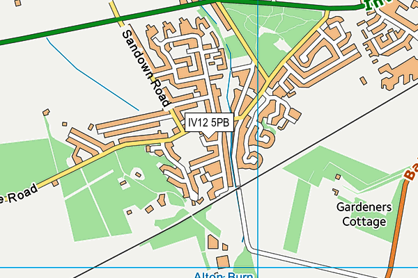 IV12 5PB map - OS VectorMap District (Ordnance Survey)