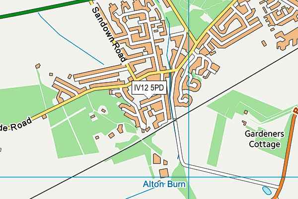 IV12 5PD map - OS VectorMap District (Ordnance Survey)