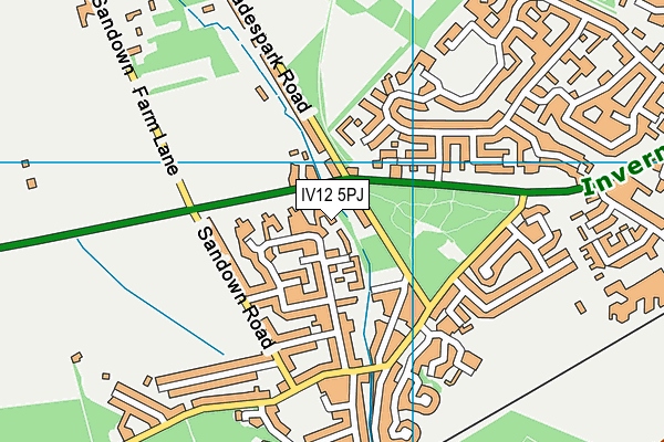 IV12 5PJ map - OS VectorMap District (Ordnance Survey)