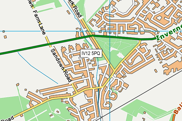 IV12 5PQ map - OS VectorMap District (Ordnance Survey)