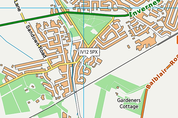 IV12 5PX map - OS VectorMap District (Ordnance Survey)