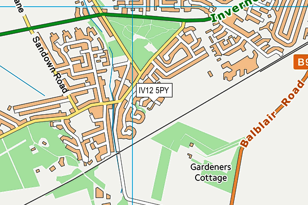 IV12 5PY map - OS VectorMap District (Ordnance Survey)