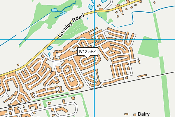 IV12 5PZ map - OS VectorMap District (Ordnance Survey)