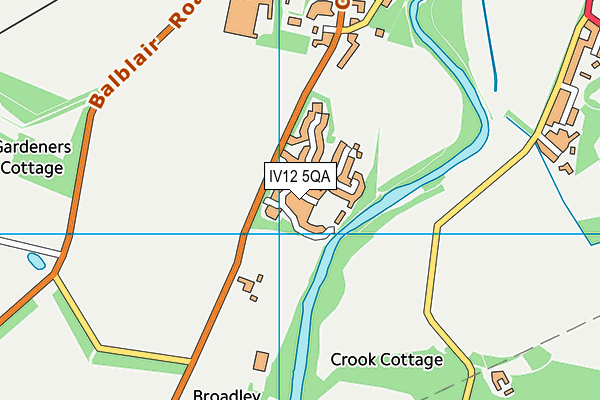 IV12 5QA map - OS VectorMap District (Ordnance Survey)