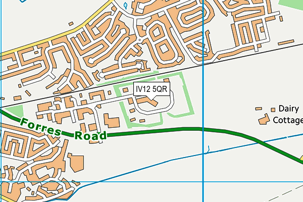 IV12 5QR map - OS VectorMap District (Ordnance Survey)