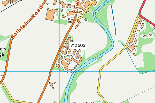 IV12 5QS map - OS VectorMap District (Ordnance Survey)