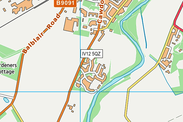 IV12 5QZ map - OS VectorMap District (Ordnance Survey)