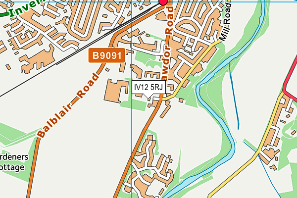 IV12 5RJ map - OS VectorMap District (Ordnance Survey)