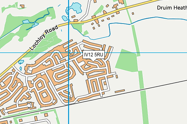 IV12 5RU map - OS VectorMap District (Ordnance Survey)
