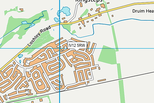 IV12 5RW map - OS VectorMap District (Ordnance Survey)