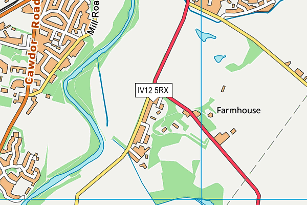 IV12 5RX map - OS VectorMap District (Ordnance Survey)