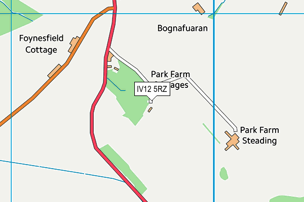 IV12 5RZ map - OS VectorMap District (Ordnance Survey)