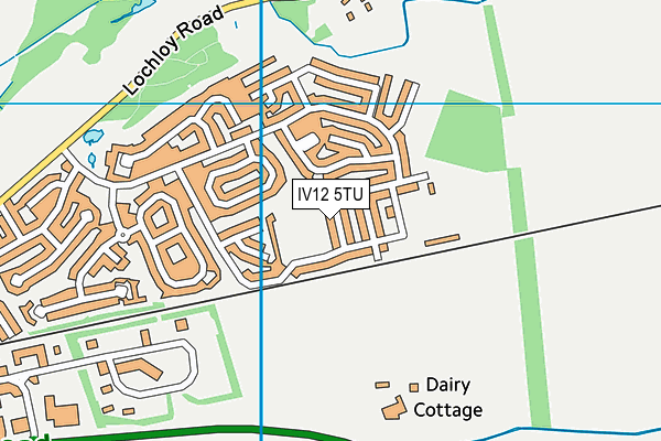 IV12 5TU map - OS VectorMap District (Ordnance Survey)