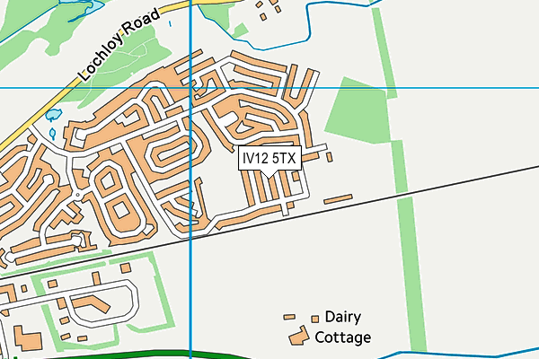 IV12 5TX map - OS VectorMap District (Ordnance Survey)