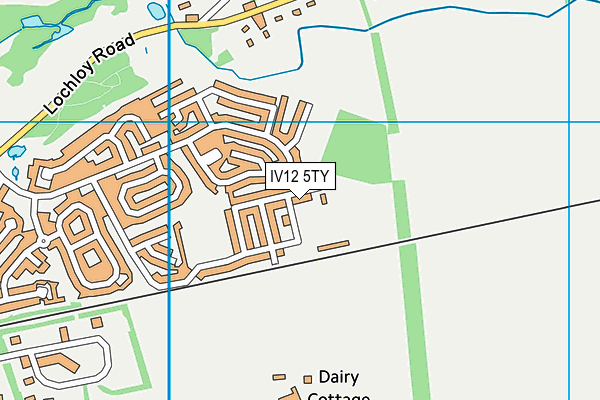IV12 5TY map - OS VectorMap District (Ordnance Survey)