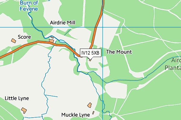 IV12 5XB map - OS VectorMap District (Ordnance Survey)