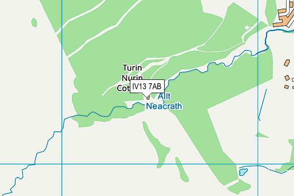 IV13 7AB map - OS VectorMap District (Ordnance Survey)