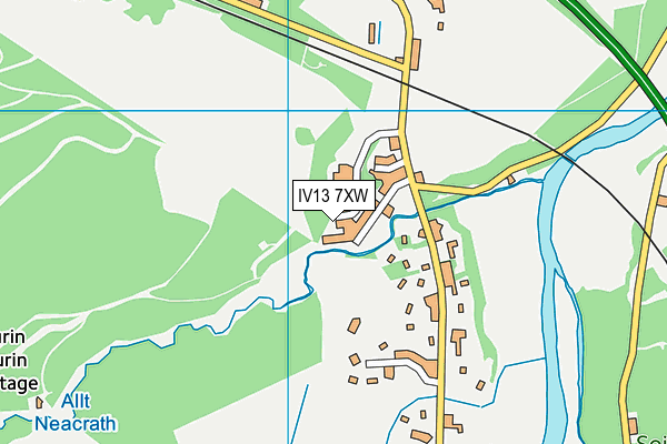 IV13 7XW map - OS VectorMap District (Ordnance Survey)