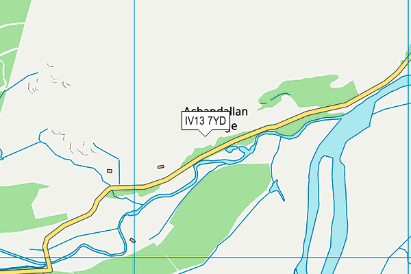 IV13 7YD map - OS VectorMap District (Ordnance Survey)