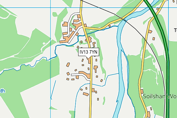 IV13 7YN map - OS VectorMap District (Ordnance Survey)