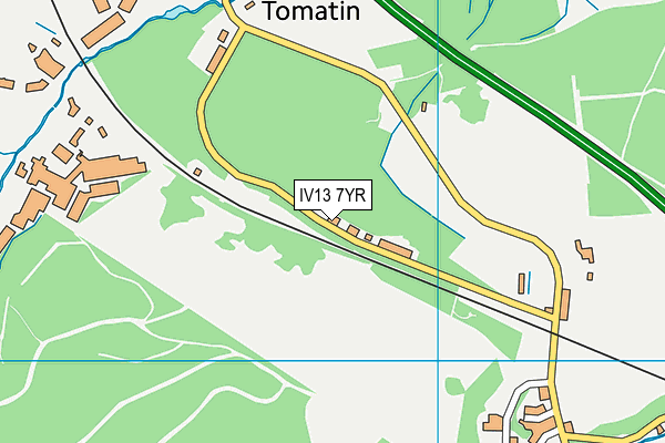 IV13 7YR map - OS VectorMap District (Ordnance Survey)