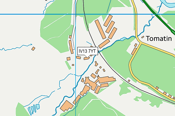 IV13 7YT map - OS VectorMap District (Ordnance Survey)