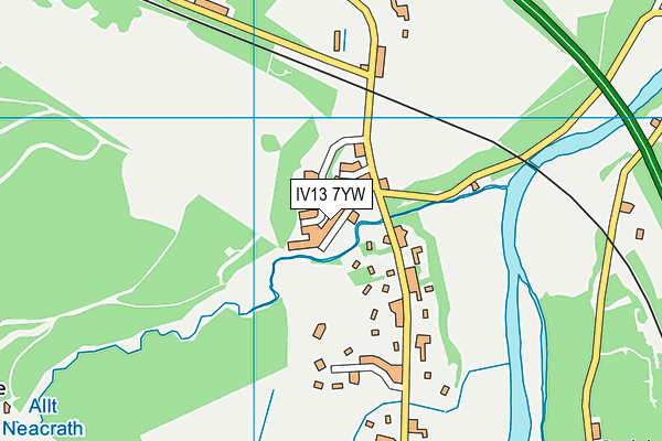 IV13 7YW map - OS VectorMap District (Ordnance Survey)