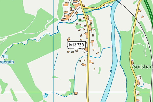 IV13 7ZB map - OS VectorMap District (Ordnance Survey)