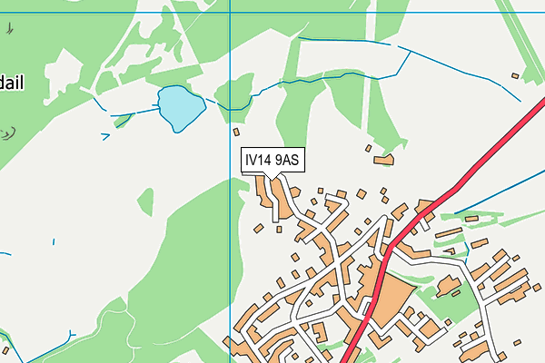 IV14 9AS map - OS VectorMap District (Ordnance Survey)