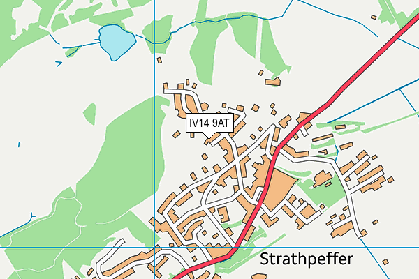 IV14 9AT map - OS VectorMap District (Ordnance Survey)
