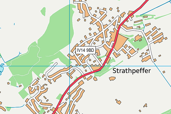 IV14 9BD map - OS VectorMap District (Ordnance Survey)