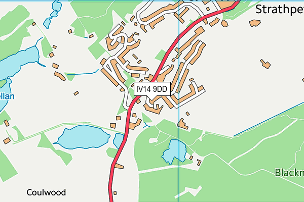 IV14 9DD map - OS VectorMap District (Ordnance Survey)